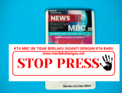 PERHATIAN! (STOP PRESS!!) Memberitahukan atas perubahan status keanggotaan PERS MBC