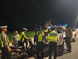 Polisi Gelar Patroli Balap Liar di Jalur Lintas Utara Lamongan 9 Motor Diamankan