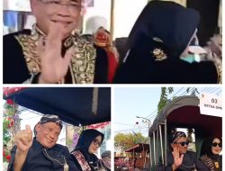 Bupati Sadewo disoraki warga dalam momen Kirab hari jadi ke-702 Kab Pati.