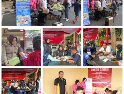 Polwan Polres Bojonegoro Gelar Bakti Kesehatan di CFD, Warga Antusias Serbu Layanan Gratis