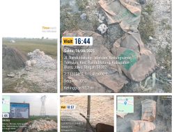 Pembangunan JUT Poktan Ngampon, Ds.Mendenrejo blora diduga gunakan bahan kurang berkualitas.