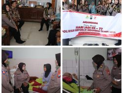 Polwan Polres Nganjuk Anjangsana ke Purna Polri, Wujud Hormat di Hari Jadi ke-77