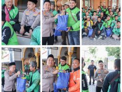 Jumat Berkah, Polres Bojonegoro Salurkan Sembako untuk Komunitas Ojol