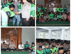 Doa Bersama Polres Nganjuk dan Komunitas Ojol untuk Alm. Affan Kurniawan