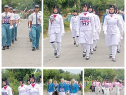 Gerak Jalan Tingkat SMK – SMA dan Umum, Peringatan HUT RI ke-80 Kecamatan Kalitidu.