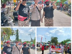 Komandan satgas Progib menjadi peserta Karnaval HUT RI Ke-80 Ds.Pandan