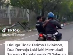 Tidak Terima Diklakson Dua Pemuda Berboncengan Memukul Pengendara Motor