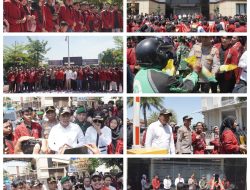 Aksi Penyampaian Pendapat Mahasiswa Muhammadiyah di Mapolresta Sidoarjo Berlangsung Kondusif