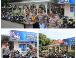 Respon Pengaduan Masyarakat Polres Tuban Amankan 65 Unit Motor Tidak Sesuai Spektek