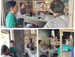Ngopi Bareng Warga, Bhabinkamtibmas Warujayeng Berikan Wawasan Kamtibmas