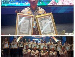 Polres Nganjuk Raih Dua Penghargaan di Rakernis SDM Polda Jatim