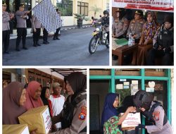 Polwan Polres Nganjuk Rayakan Hari Jadi ke-77 dengan Bansos 80 Paket Sembako