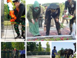 Jelang Peringatan HUT ke- 80 TNI, Kodim Bojonegoro Ziarah dan Tabur Bunga