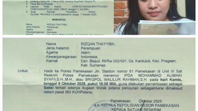 Pamekasan: Rizqan Thayyiba Kehilangan Barang Senilai Rp 55 Juta, Mantan Kekasih Jadi Terlapor