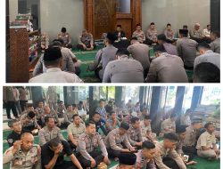 Polres Nganjuk Gelar Binrohtal, Tekankan Pentingnya Sholat sebagai Tolak Ukur Batiniah