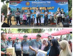 Kapolres Nganjuk Hadiri Bakti Sosial dan Olahraga Bersama Peringati HUT TNI ke-80