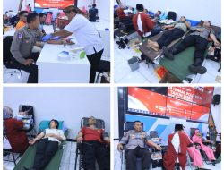 Donor Darah Warnai Hari Jadi ke-74 Humas Polri di Bojonegoro