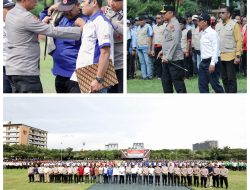 Polda Jatim Bersama Serikat Pekerja dan Buruh Gelar Apel Kebangsaan Jaga Stabilitas Kamtibmas